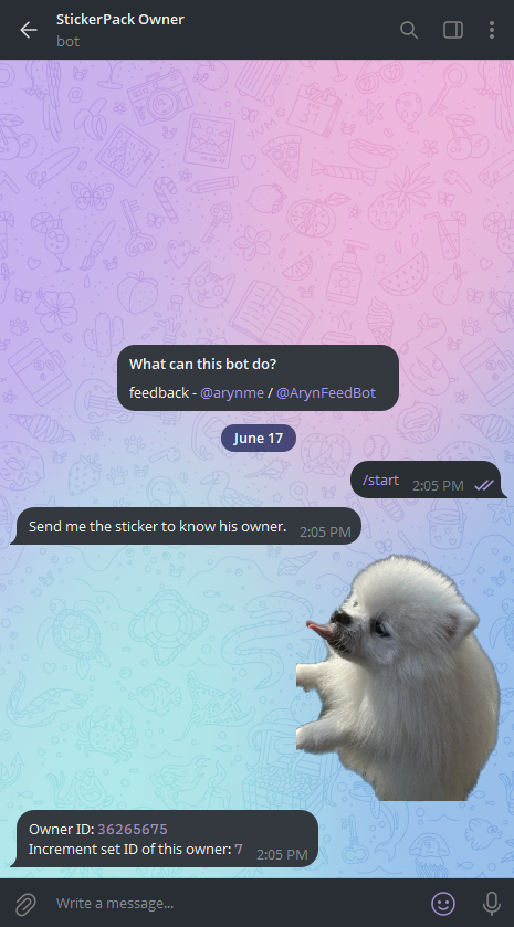 @SPOwnerBot verification screenshot